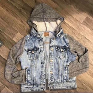 American Eagle hoodie jean jacket